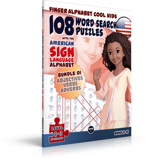 ASL Word Search Games 108 Word Search Puzzles with the American Sign Language Alphabet Cool Kids Omnibus