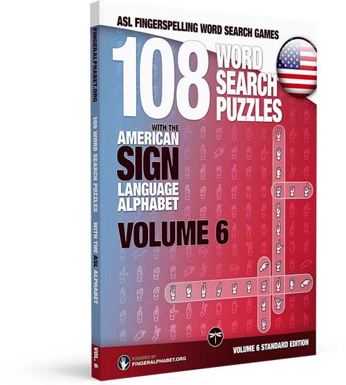 ASL Fingerspelling Word Search Puzzle Book: Volume 6