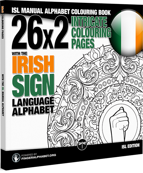 Irish Sign Language Alphabet Colouring book