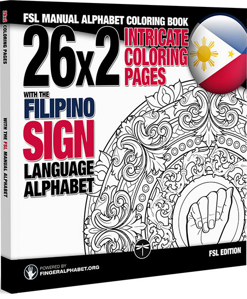 Filipino Manual Alphabet Coloring Book
