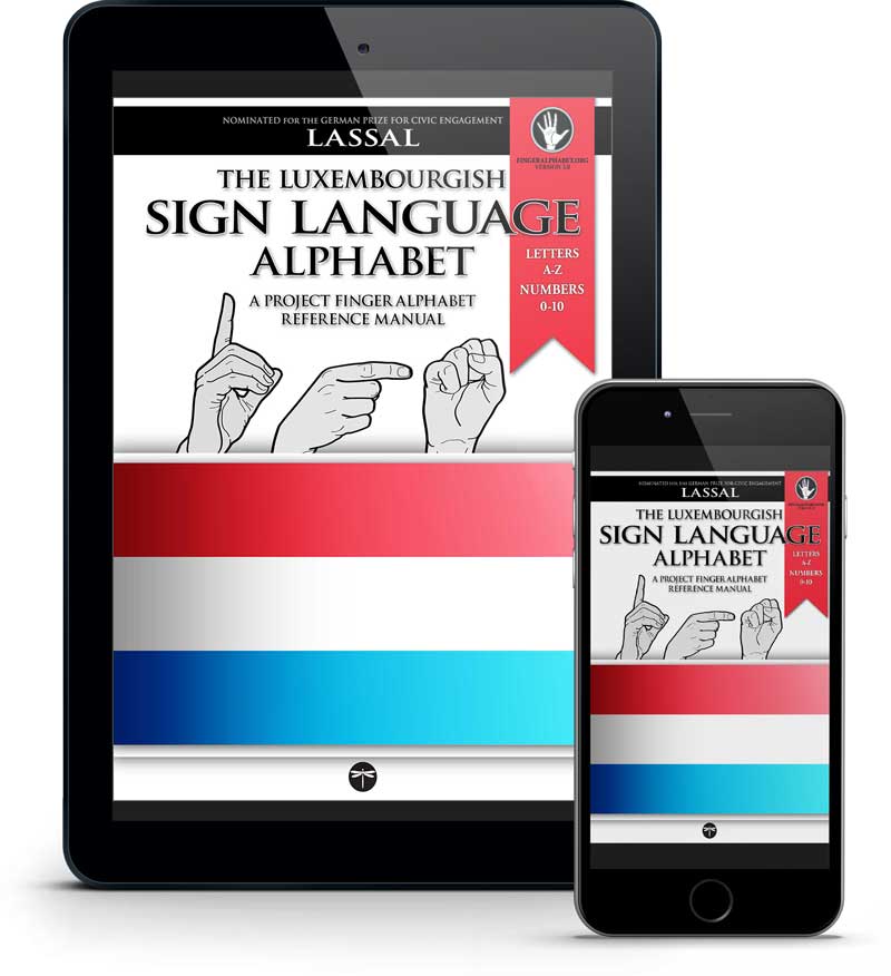 DGS Luxembourgish Sign Language Alphabet Reference Guide by Project FingerAlphabet