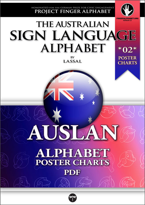 AUSLAN The Australian Sign Language Alphabet PosterCharts 02 - Project FingerAlphabet by Lassal