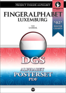 Fingeralphabet Luxemburg, DGS Handalphabet Posterset Charts 02 PDF von Lassal für Project FingerAlphabet von Lassal
